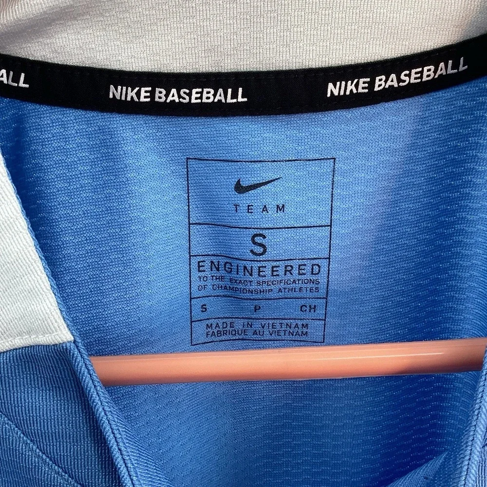 Boys Nike Baseball Team short sleeve Practice Jersey -‎ Light Blue/White- Small